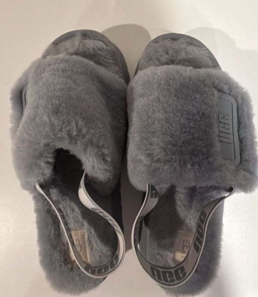 UGG Disco Slide Slippers Ash Fog Gray Size 9